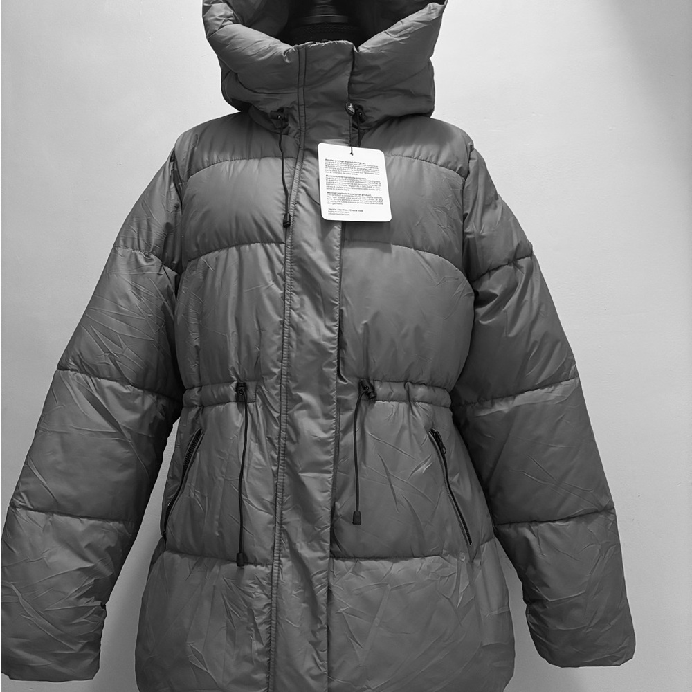 Women's Stylish Gray Puffer Coat